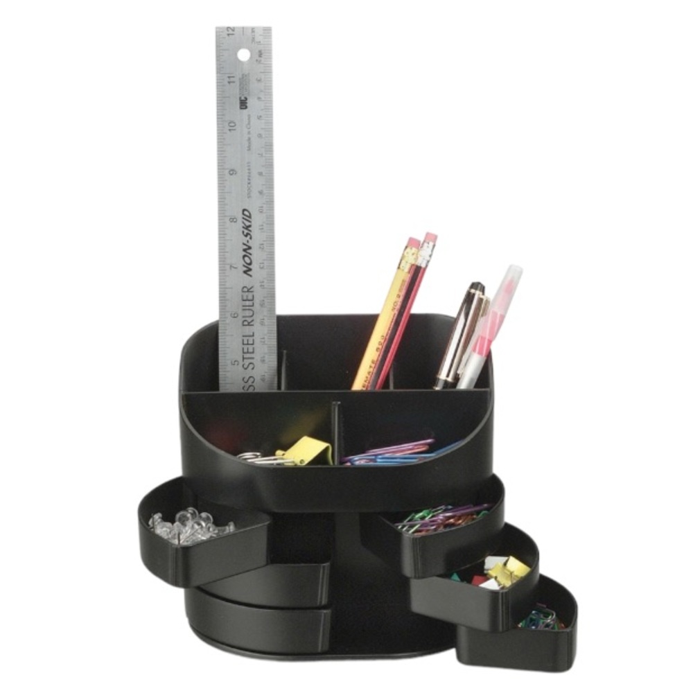 OFFICEMATE 2200 Series Executive Double Supply Organizer, Black (22822)